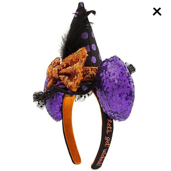 New Disney Parks Minnie Mouse Halloween witch Ears - Picture 4 of 4